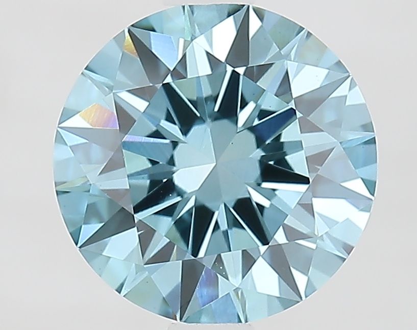 Round Fancy Vivid Blue Lab-grown Diamond 1.69ct VS1 loose diamond