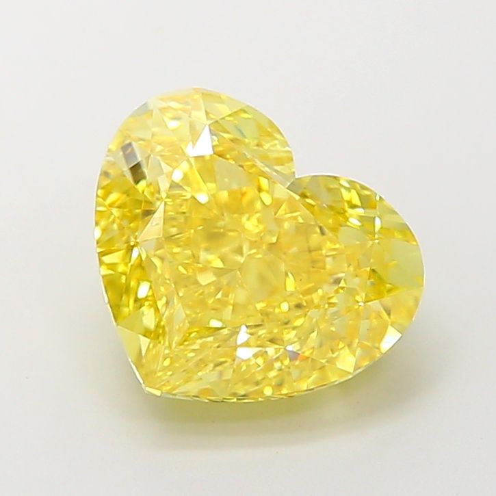 Heart Fancy Vivid Yellow Lab-grown Diamond 4.11ct VS1 loose diamond