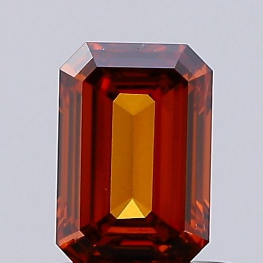 Emerald Fancy Vivid Orange Lab-grown Diamond 0.67ct VS1 loose diamond