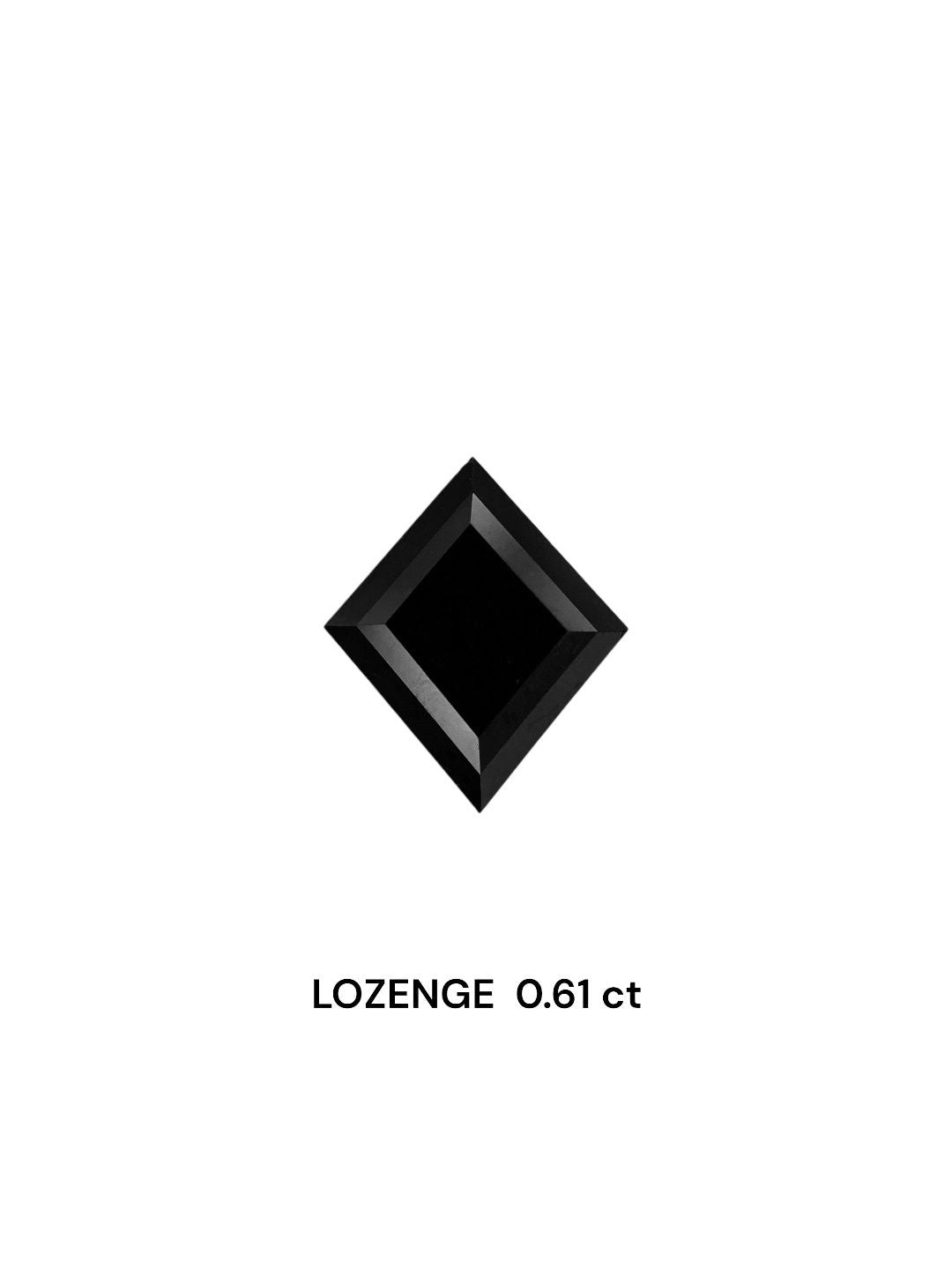 Lozenge Fancy Black Natural Diamond 0.61ct VVS2 loose diamond