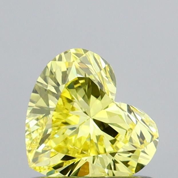 Heart Fancy Vivid Yellow Lab-grown Diamond 0.62ct VS2 loose diamond