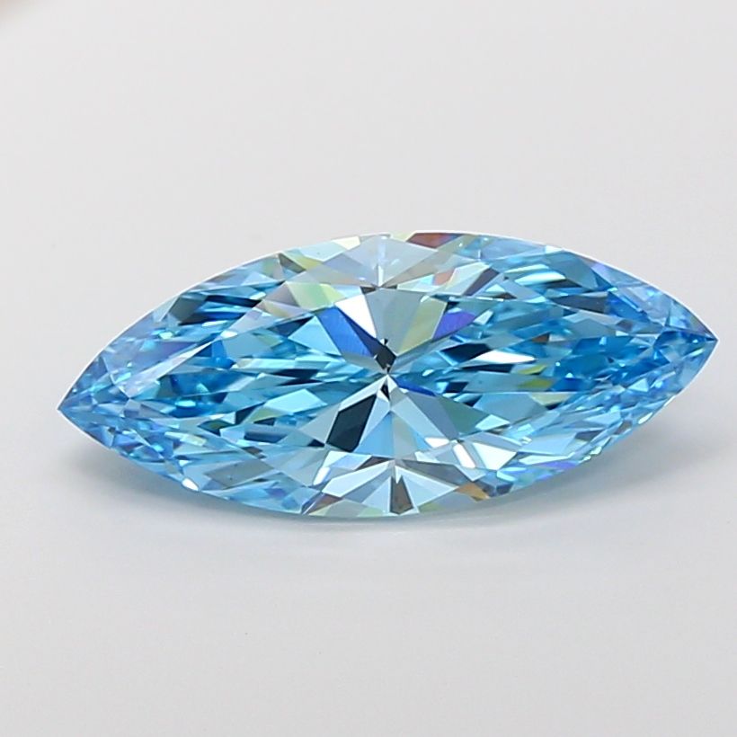Marquise Fancy Vivid Blue Lab-grown Diamond 5.08ct VS1 loose diamond