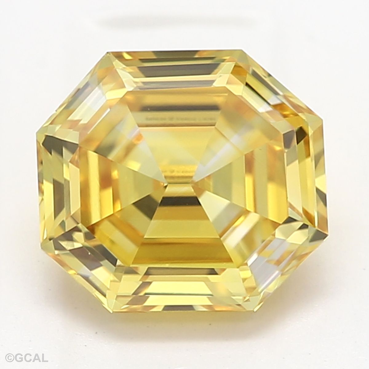 Octagonal Fancy Vivid Yellow Lab-grown Diamond 1.05ct VS2 loose diamond