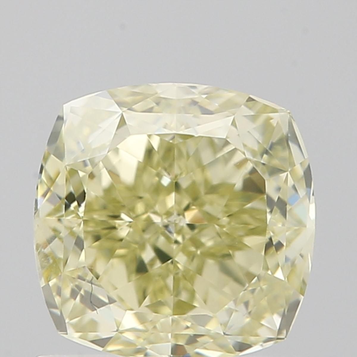 Cushion Fancy Grayish Yellowish Green Natural Diamond 1.01ct VVS1 loose diamond