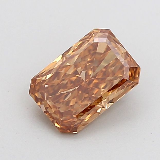 Radiant Fancy Orangey Brown Lab-grown Diamond 1.08ct VS1 loose diamond