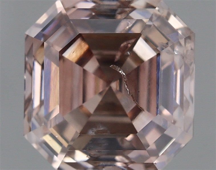 Square Emerald Fancy Pink Brown Natural Diamond 1ct I1 loose diamond
