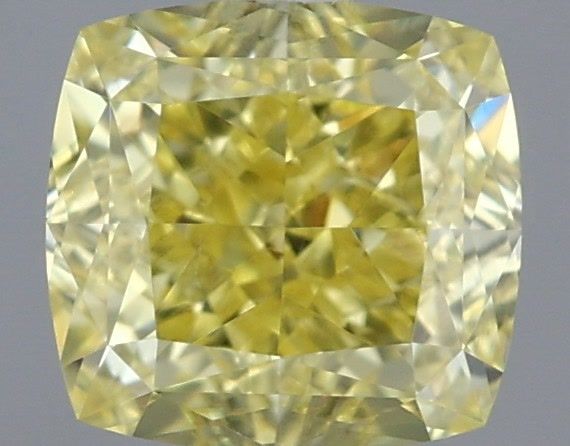 Cushion Fancy Intense Yellow Natural Diamond 0.59ct VS2 loose diamond