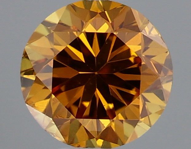 Round Fancy Deep Brownish Yellowish Orange Natural Diamond 0.33ct loose diamond