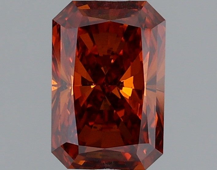 Radiant Fancy Vivid Orange Lab-grown Diamond 1ct VS1 loose diamond