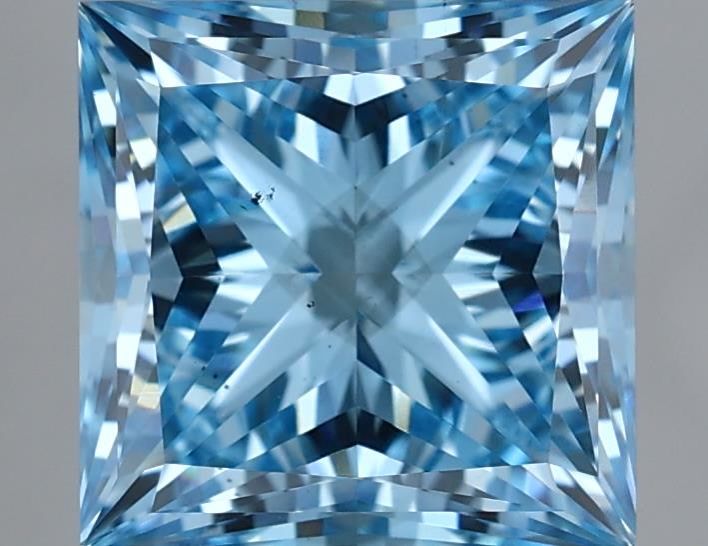 Princess Fancy Vivid Blue Lab-grown Diamond 3.03ct SI1 loose diamond