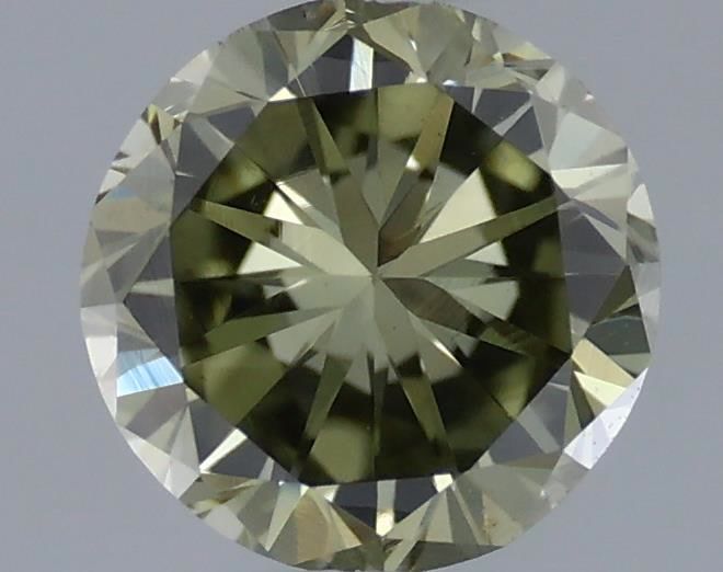 Round Fancy Grayish Yellowish Green Natural Diamond 0.24ct loose diamond