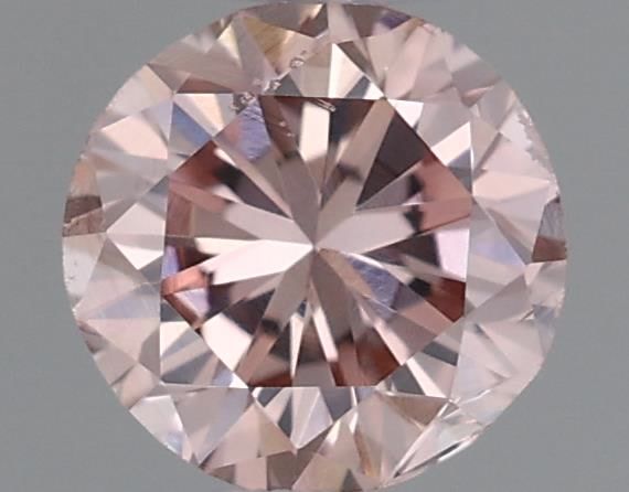 Round Fancy Brown Pink Natural Diamond 0.26ct SI2 loose diamond