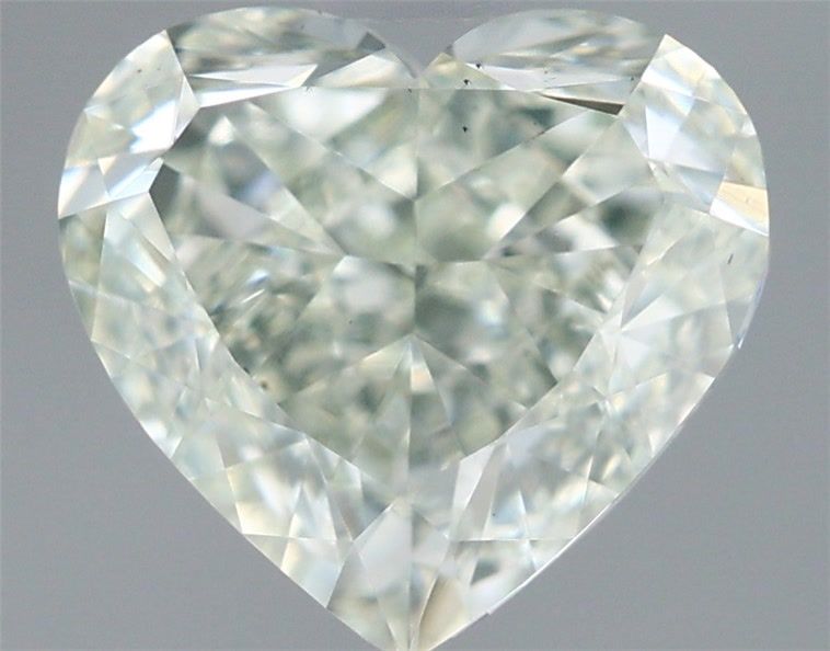 Heart Faint Yellow Green Natural Diamond 1.6ct VS2 loose diamond