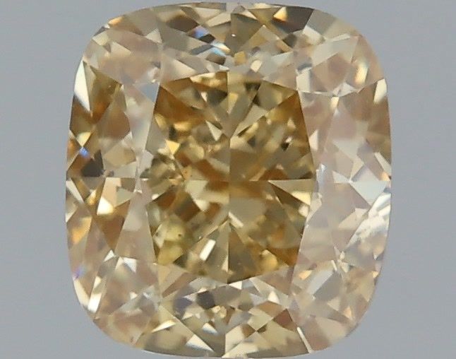 Cushion Fancy Yellow Brown Natural Diamond 0.8ct VS2 loose diamond