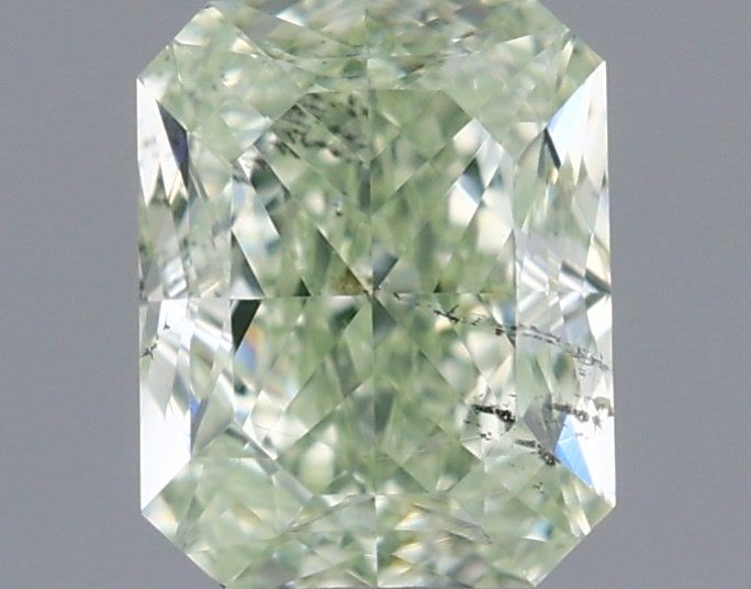 Radiant Fancy Yellowish Green Natural Diamond 0.5ct SI2 loose diamond