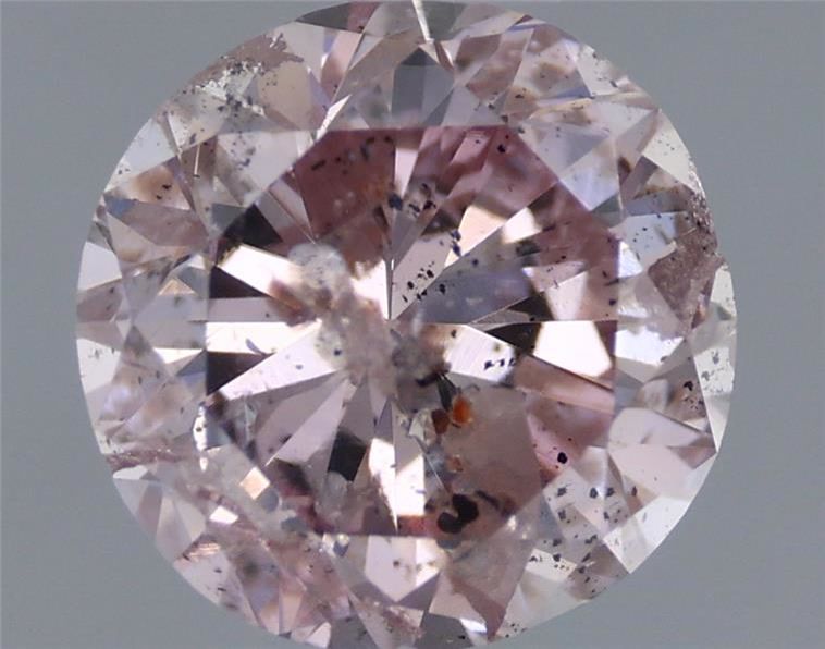 Round Fancy Brownish Purple Pink Natural Diamond 0.78ct loose diamond