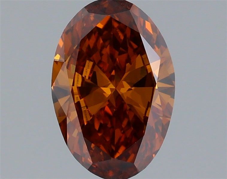 Oval Fancy Deep Orange Lab-grown Diamond 1ct VS1 loose diamond