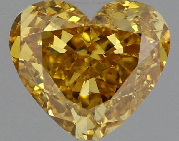 Heart Fancy Vivid Yellowish Orange Natural Diamond 0.57ct SI1 loose diamond