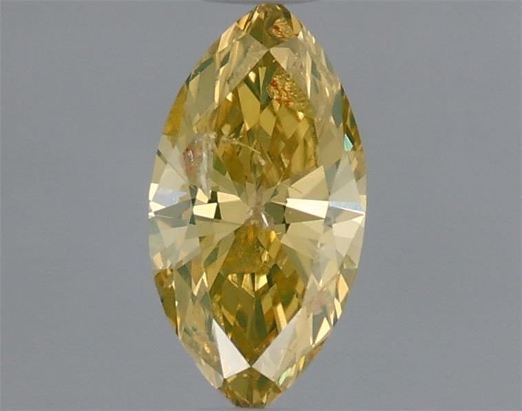 Marquise Fancy Intense Yellow Natural Diamond 0.26ct loose diamond