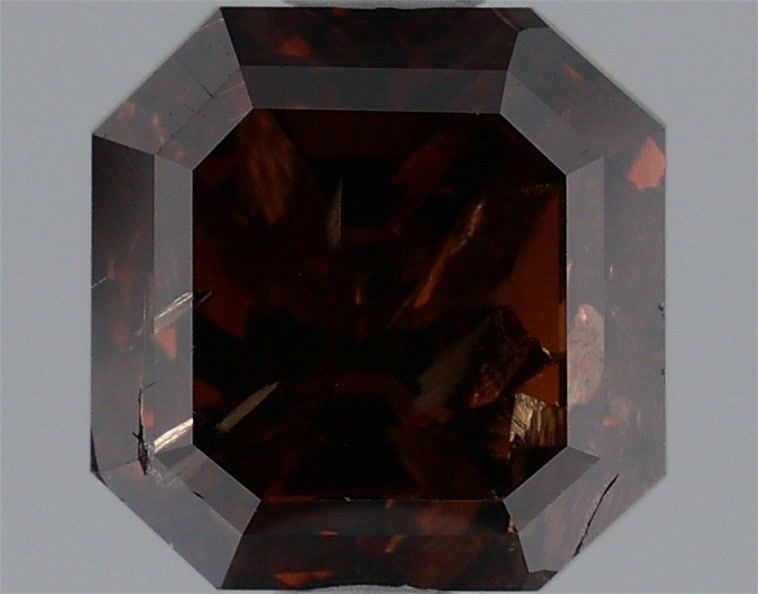 Square Emerald Fancy Dark Orangey Brown Natural Diamond 1.99ct loose diamond