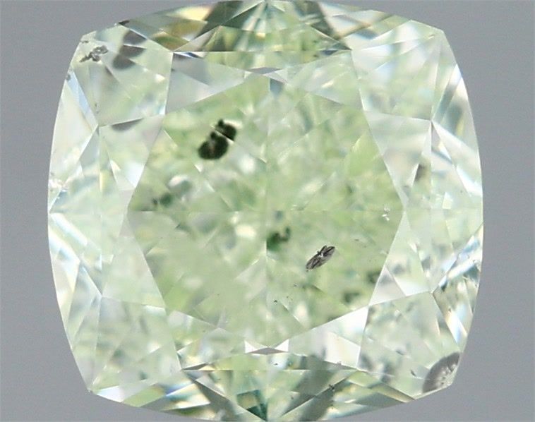 Cushion Fancy Green Natural Diamond 1.5ct I1 loose diamond