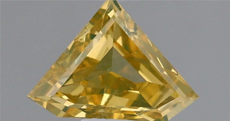 Triangular Fancy Deep Orangey Yellow Natural Diamond 0.34ct loose diamond