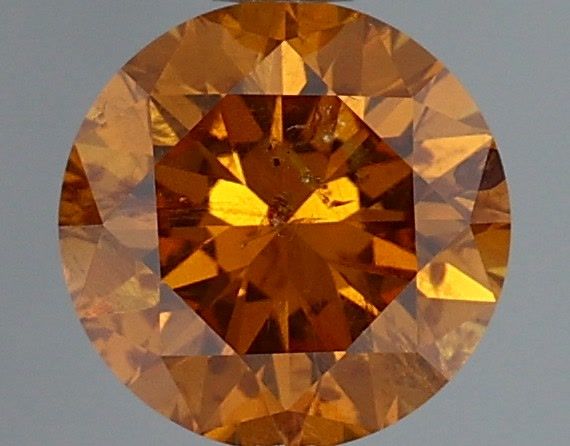 Round Fancy Deep Yellowish Orange Natural Diamond 1.02ct I2 loose diamond