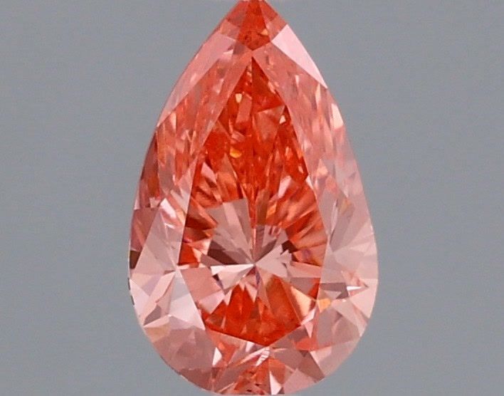 Pear Fancy Vivid Pink Lab-grown Diamond 0.42ct VS1 loose diamond