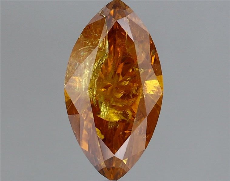 Marquise Fancy Deep Brownish Yellowish Orange Natural Diamond 0.77ct loose diamond