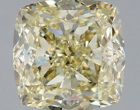 Cushion Fancy Light Yellow Lab-grown Diamond 2.08ct SI1 loose diamond