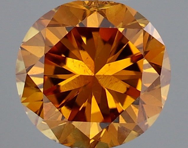 Round Fancy Deep Brownish Yellowish Orange Natural Diamond 0.34ct loose diamond