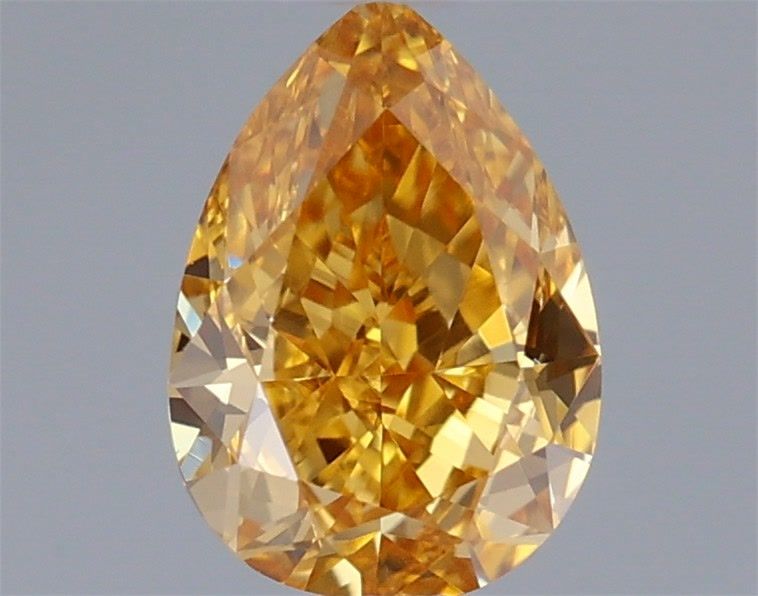 Pear Fancy Intense Yellowish Orange Natural Diamond 0.31ct VS1 loose diamond