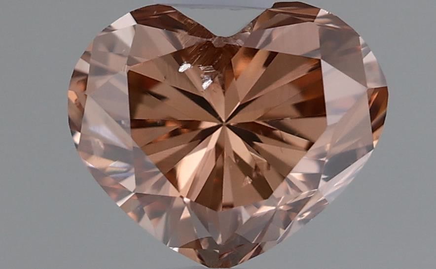 Heart Fancy Brown Pink Natural Diamond 0.55ct loose diamond