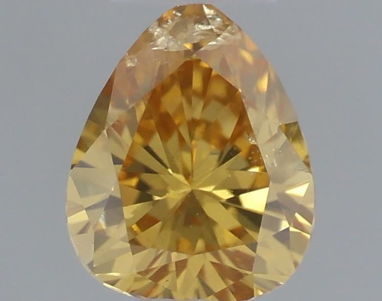 Pear Fancy Deep Orange Yellow Natural Diamond 0.2ct loose diamond