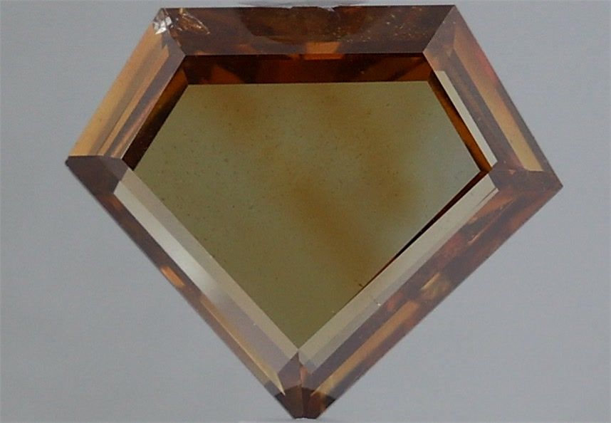 Shield Fancy Yellow Brown Natural Diamond 0.71ct loose diamond