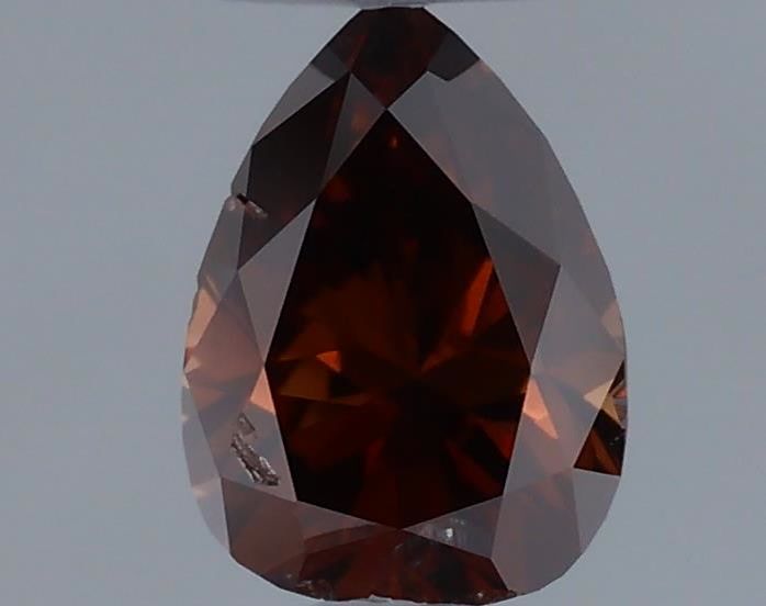 Pear Fancy Dark Orangey Brown Natural Diamond 0.23ct loose diamond
