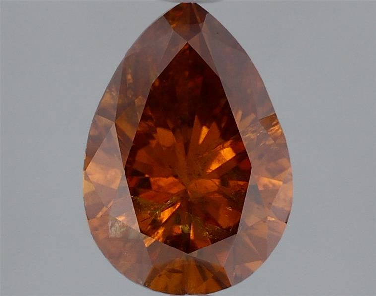 Pear Fancy Deep Brownish Yellowish Orange Natural Diamond 2ct loose diamond