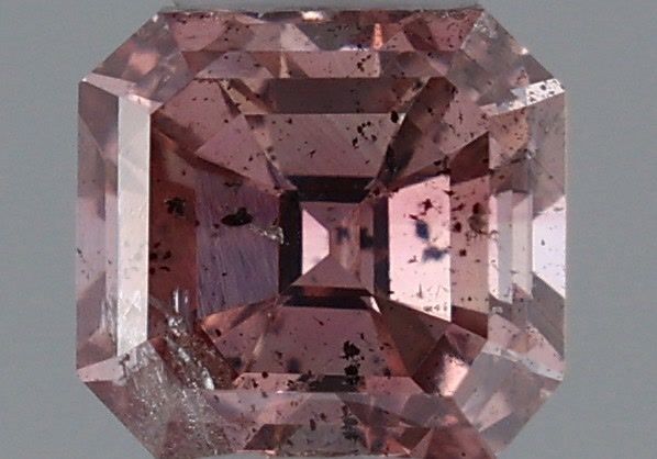 Square Emerald Fancy Deep Brownish Orangey Pink Natural Diamond 0.31ct loose diamond