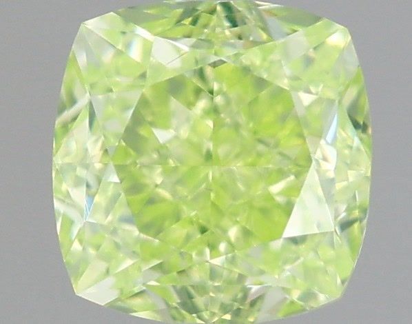 Cushion Fancy Intense Yellow Green Natural Diamond 0.7ct VS2 loose diamond