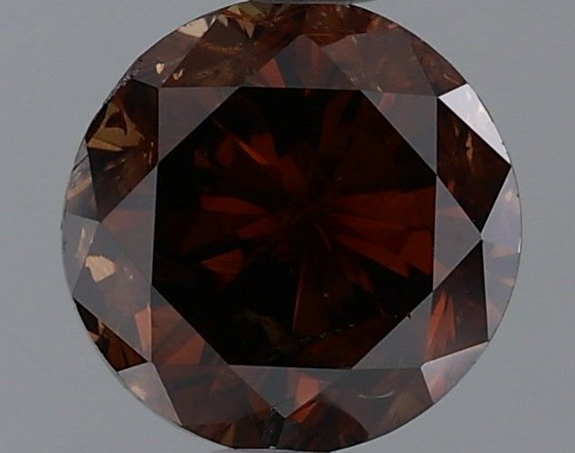 Round Fancy Dark Orangey Brown Natural Diamond 1.06ct loose diamond