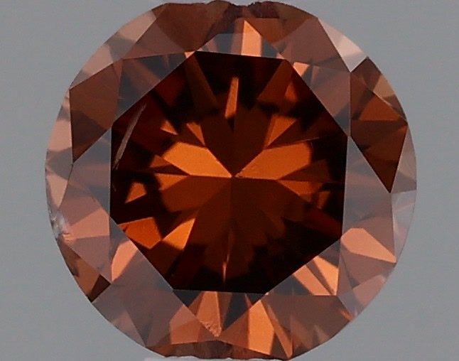 Round Fancy Deep Brown Orange Natural Diamond 0.28ct loose diamond