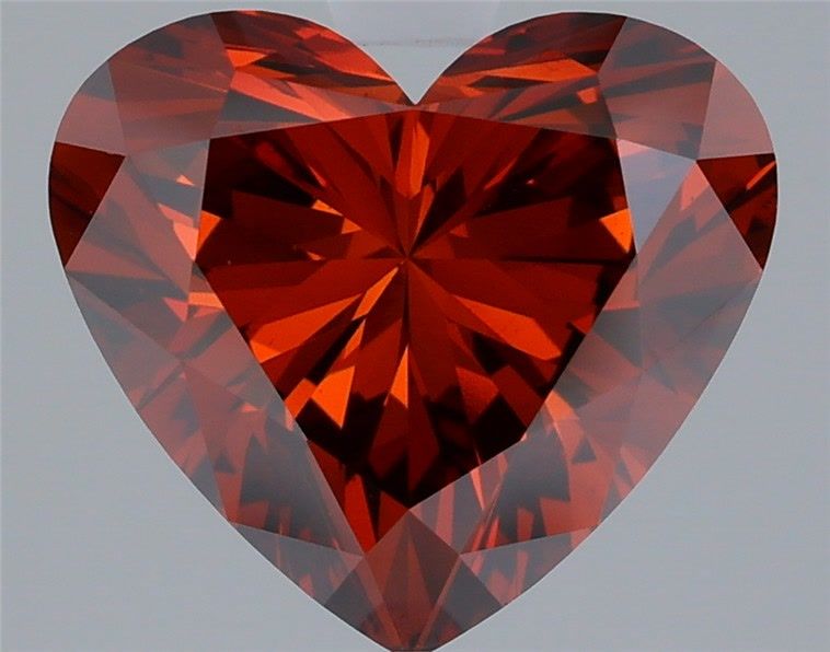 Heart Fancy Deep Orange Lab-grown Diamond 3.03ct VS1 loose diamond