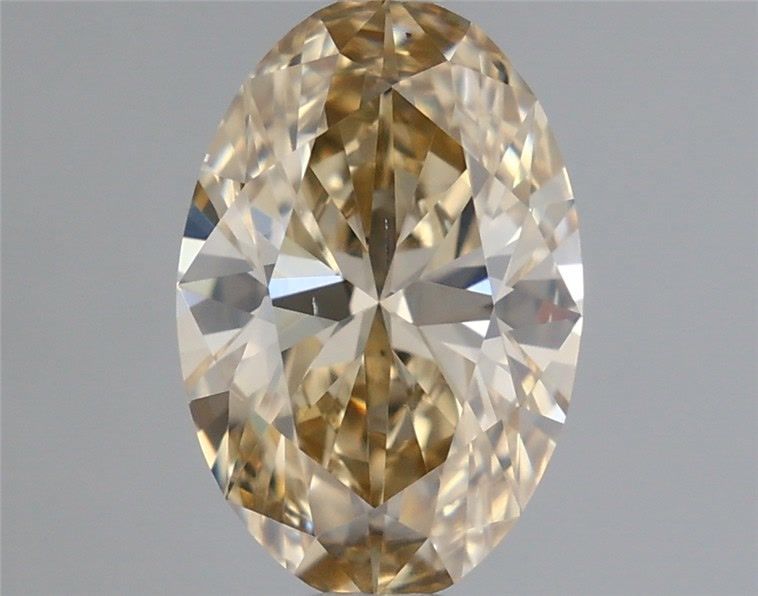 Oval Fancy Light Brown Yellow Natural Diamond 0.8ct VS2 loose diamond