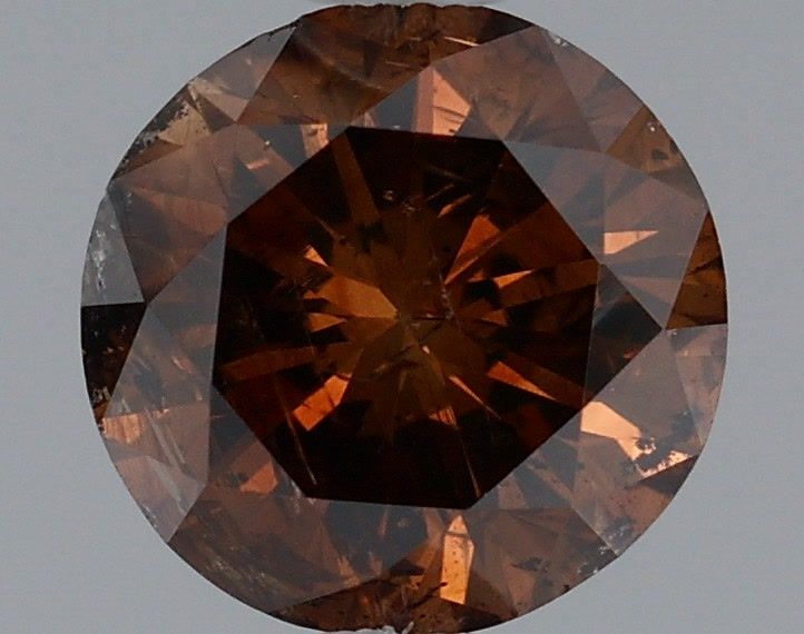 Round Fancy Dark Orangey Brown Natural Diamond 1.23ct loose diamond