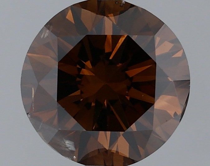Round Fancy Dark Orangey Brown Natural Diamond 1.03ct loose diamond