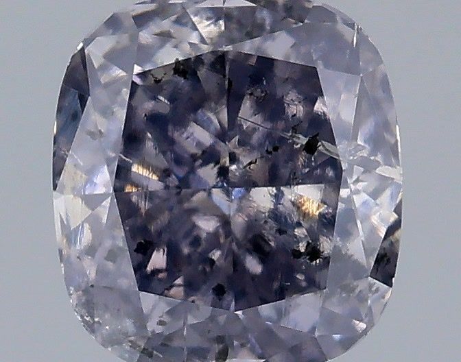 Cushion Fancy Dark Gray Natural Diamond 0.68ct I2 loose diamond