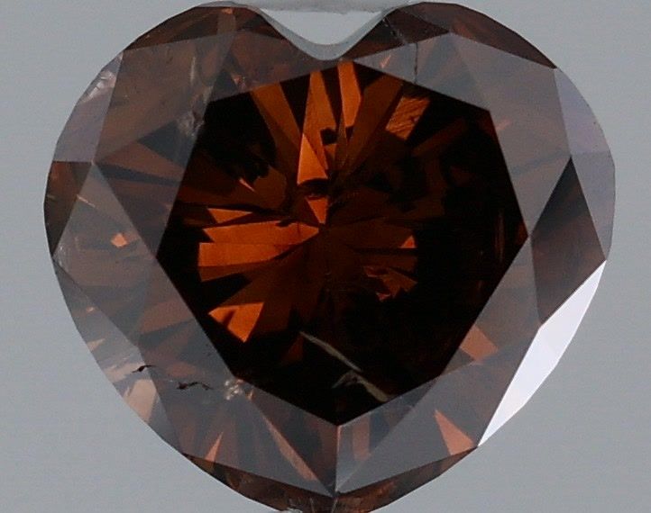 Heart Fancy Dark Orangey Brown Natural Diamond 1.49ct loose diamond