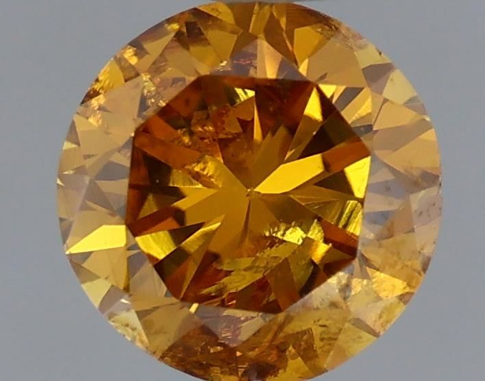 Round Fancy Deep Yellow Orange Natural Diamond 0.31ct loose diamond