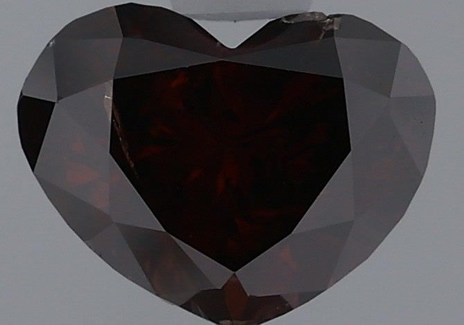 Heart Fancy Dark Orangey Brown Natural Diamond 1.01ct loose diamond