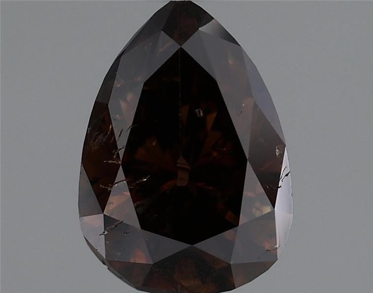 Pear Fancy Dark Brown Natural Diamond 1ct loose diamond